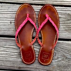 Leather Gap flip flops